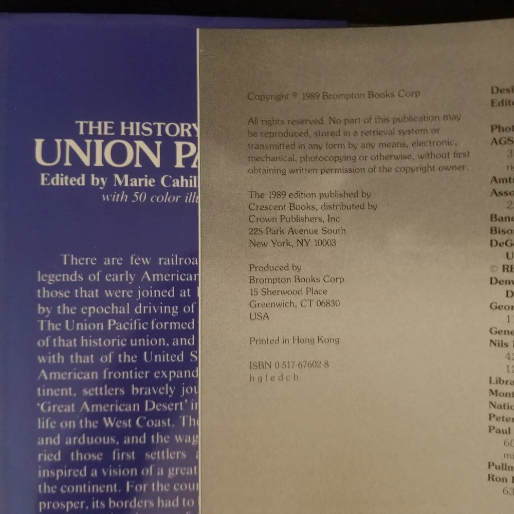 The History of the Union Pacific, America's Great Transcontinental Railroad VGUC